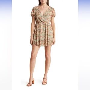 Floral Print Wrap Dress